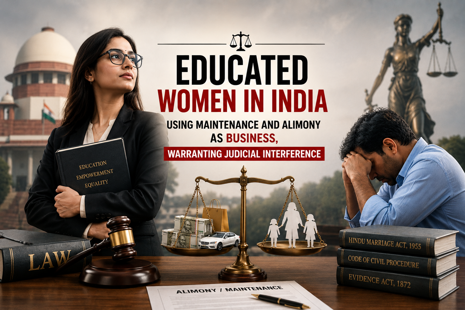 Educated women in India using maintenance and alimony as business, warranting judicial interference